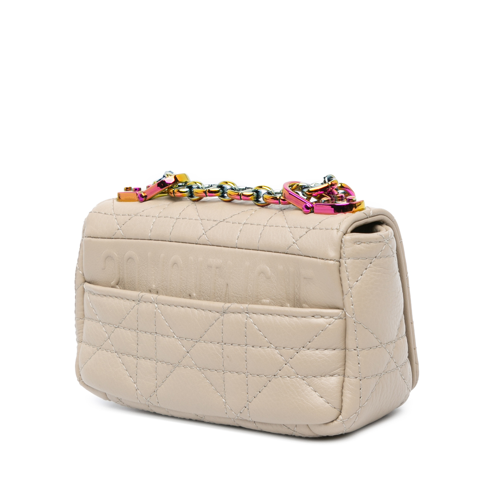Pre-Loved Dior Micro Supple Calfskin Cannage Caro Bag - Picture 2 of 8